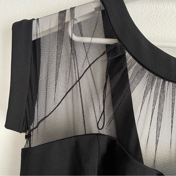 Adrianna Pappell women’s Illusion crepe Sheath Dress NWT size 16 black - Picture 6 of 14